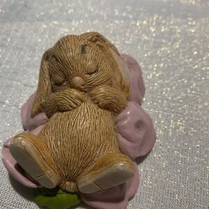 Adorable Brown Bunny Figurine